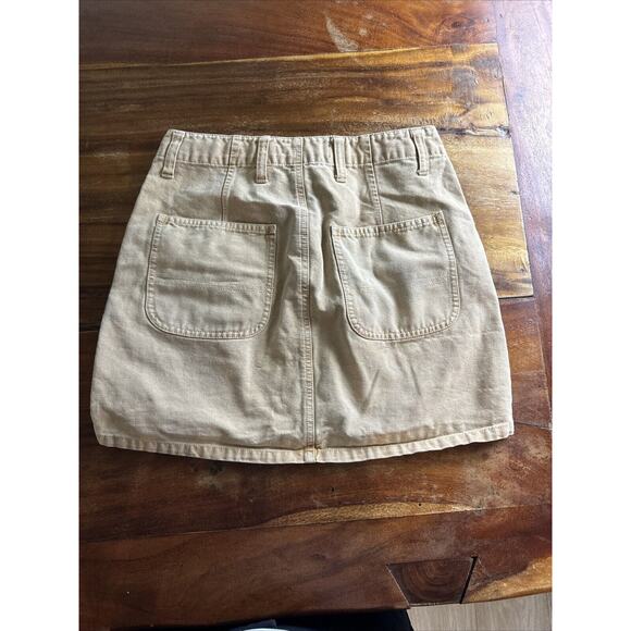 Hudson Hunter Cargo Sand Tan Mini Skirt Moli Ruffle Pocket, Size 25 - Picture 6 of 12